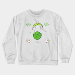 The pea jumps on a parachute Crewneck Sweatshirt